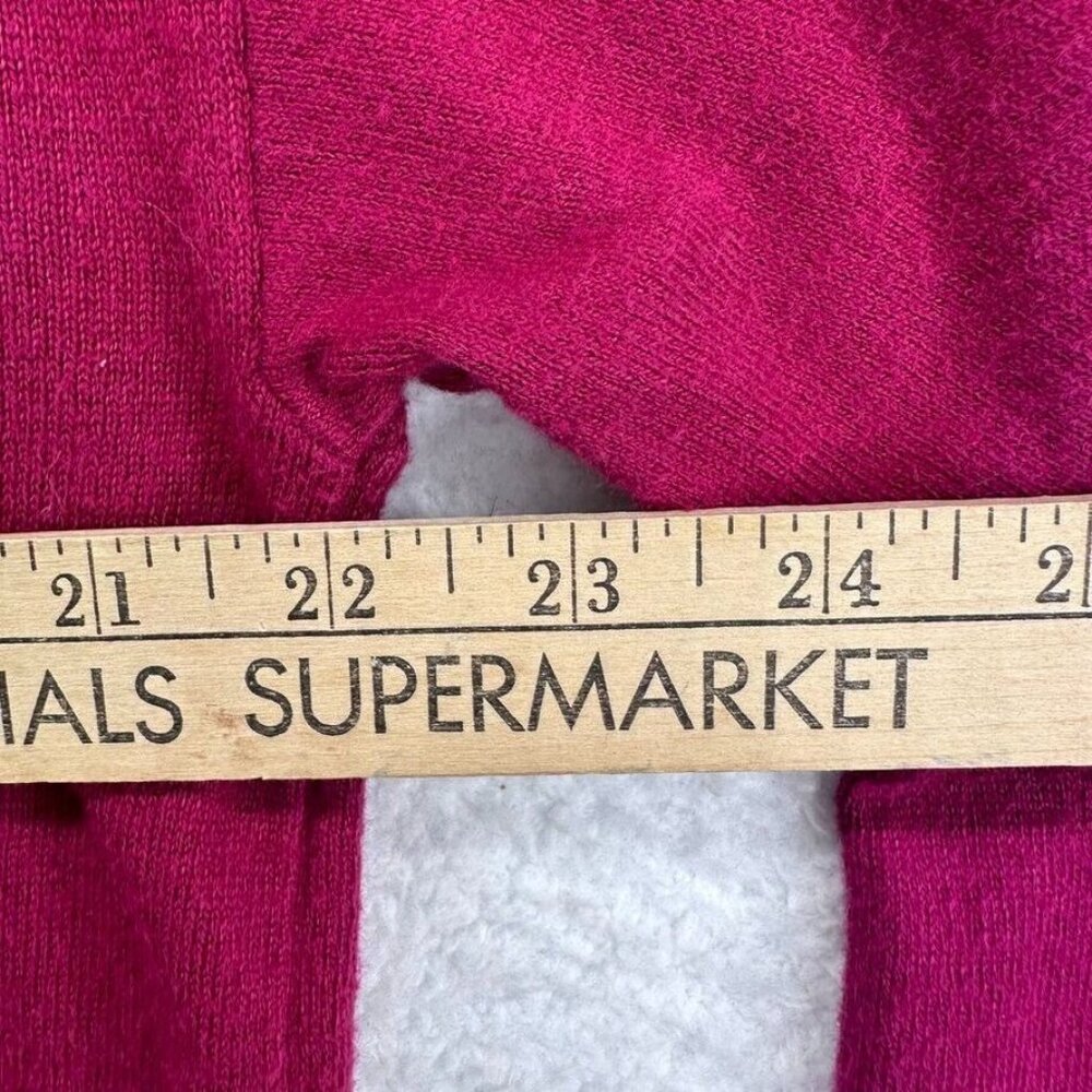 Chicos Sweater Womens Large Tunic Dark Pink Shoulder Buttons Accents Long Sleeve - Picture 7 of 8